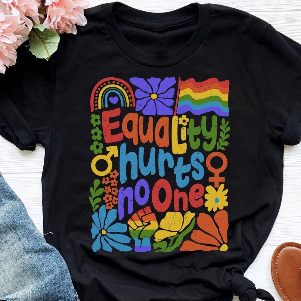 Equality Hurts No One Shirt, Flower Lgbt Shirt